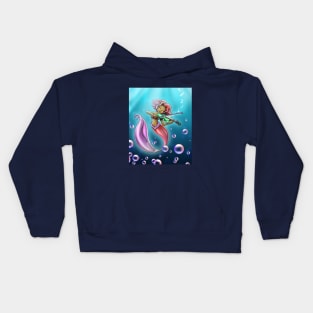 African American Mermaid and Violin Kids Hoodie